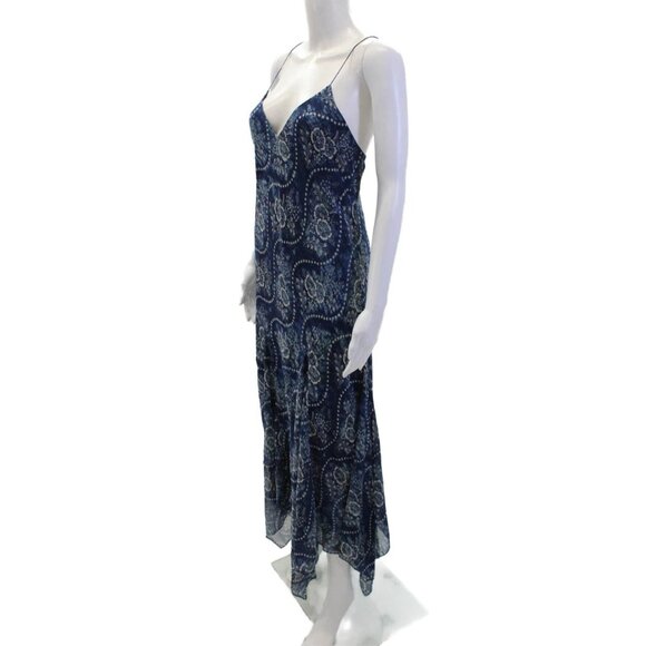 NWT Polo Ralph Lauren Silk Slip Maxi in Clearwater Handkerchief Dress 10 $598 - Picture 7 of 8